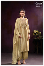 Ganga Tveya 4356 Bemberg Silk Jacquard Work Salwar Kameez