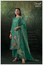 Ganga Vionara 4241 Bemberg Silk Jacquard Printed Salwar Kameez