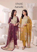 Glossy Simar Aarushi Viscose Organza Digital Print Embroidered Salwar Kameez