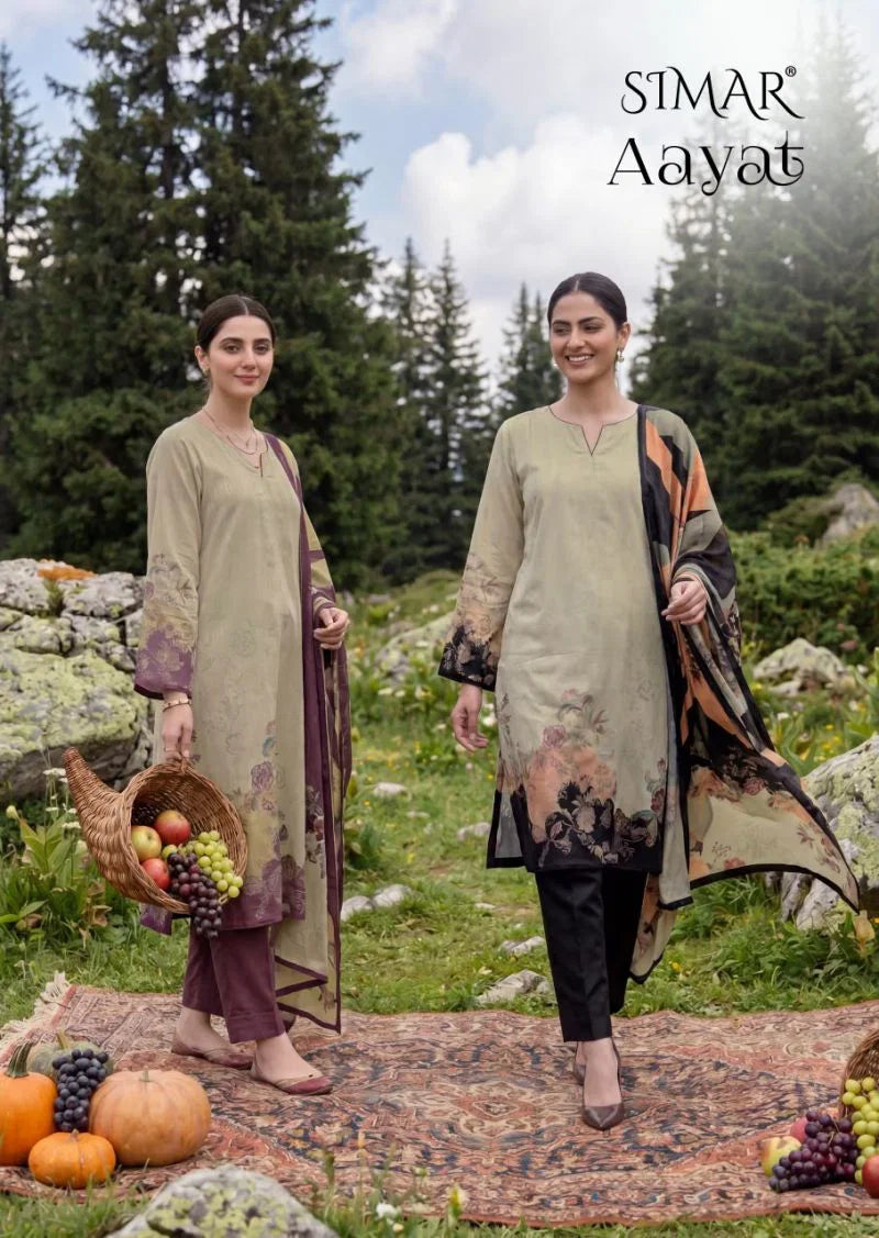 Glossy Simar Aayat Viscose Organza Digital Printed Salwar Kameez