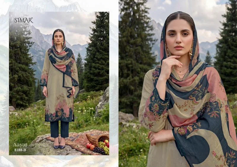 Glossy Simar Aayat Viscose Organza Digital Printed Salwar Kameez
