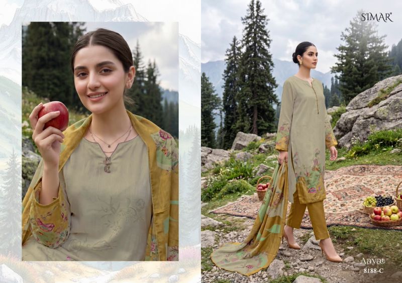 Glossy Simar Aayat Viscose Organza Digital Printed Salwar Kameez