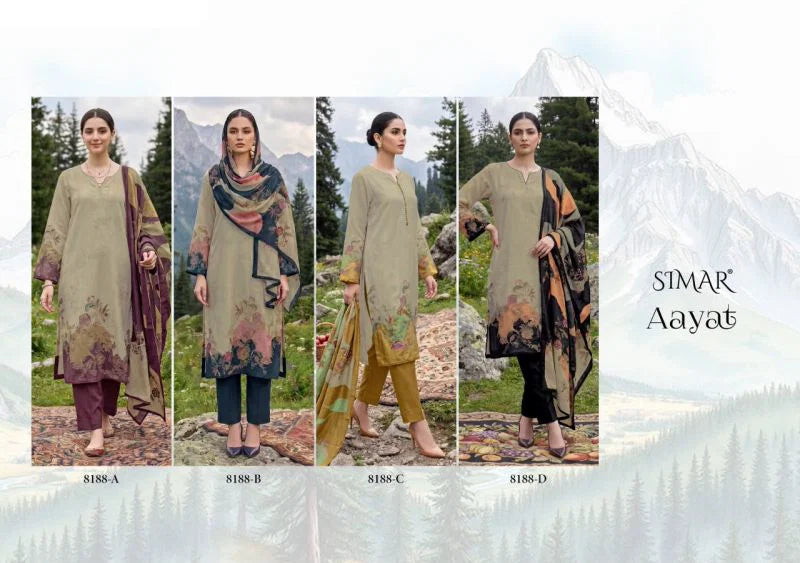 Glossy Simar Aayat Viscose Organza Digital Printed Salwar Kameez