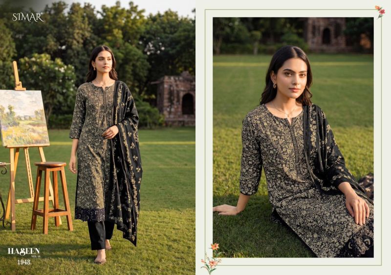 Glossy Simar Haseen Viscos Digital Print Embroidered Salwar Kameez