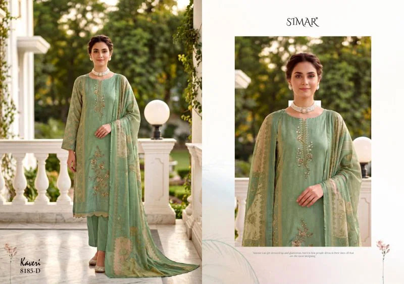 Glossy Simar Kaveri Viscose Maslin Digital Print Embroidered Salwar Kameez