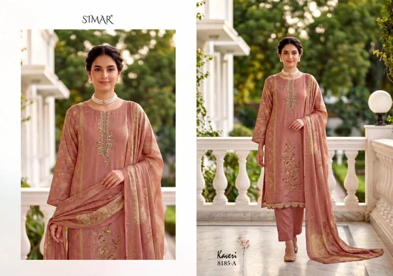Glossy Simar Kaveri Viscose Maslin Digital Print Embroidered Salwar Kameez