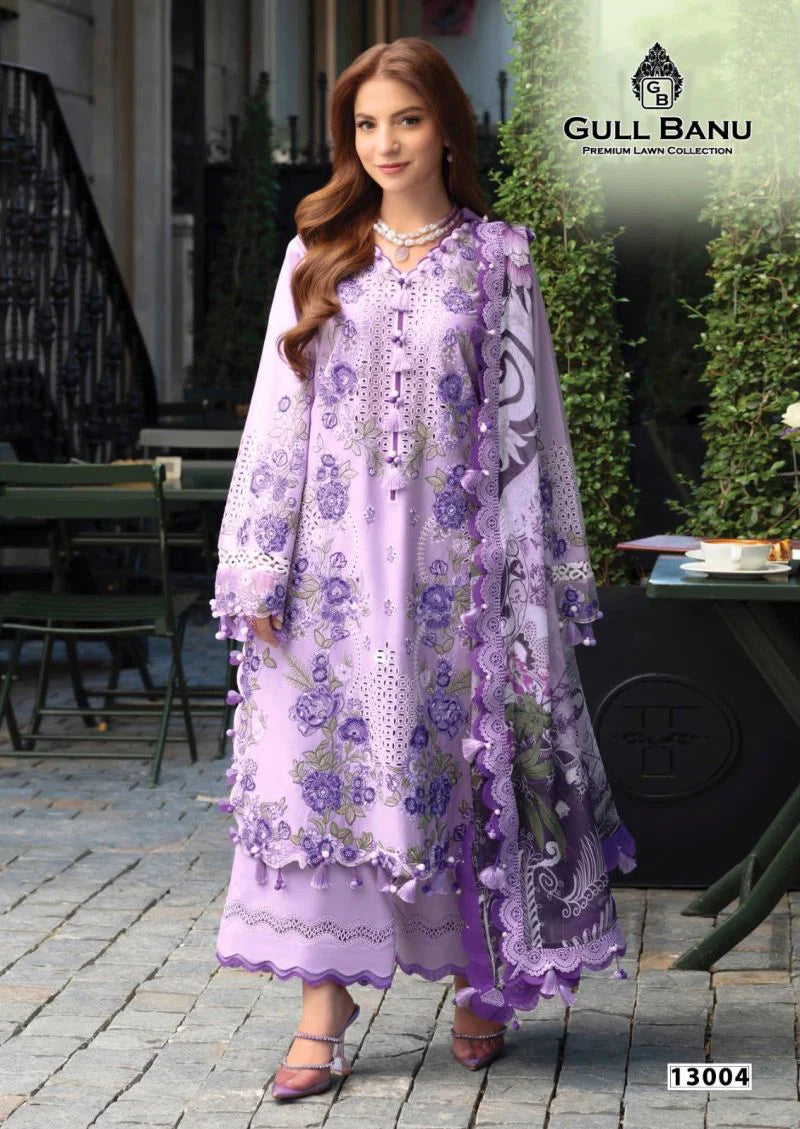 Gull A Ahmad Gull Banu Vol 13 Cambridge Printed Karachi Dress Material