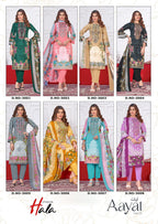 Hala Aayat Vol 3 Cotton Digital Print Embroidered Dress Material Collection