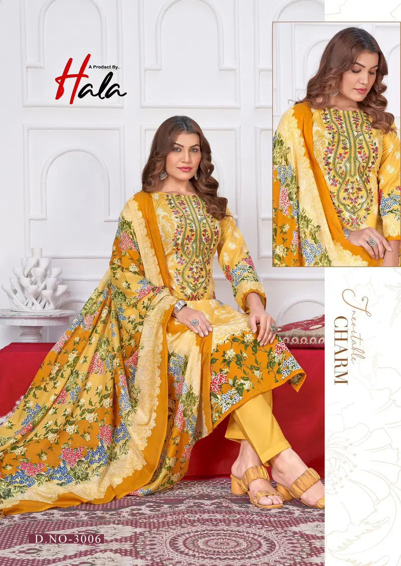 Hala Aayat Vol 3 Cotton Digital Print Embroidered Dress Material Collection