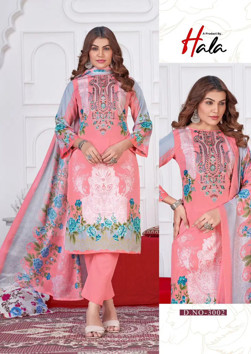 Hala Aayat Vol 3 Cotton Digital Print Embroidered Dress Material Collection