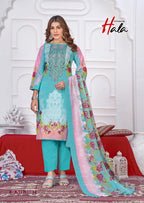 Hala Aayat Vol 3 Cotton Digital Print Embroidered Dress Material Collection