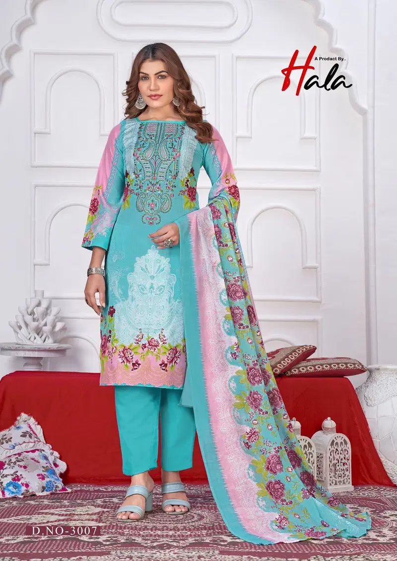 Hala Aayat Vol 3 Cotton Digital Print Embroidered Dress Material Collection