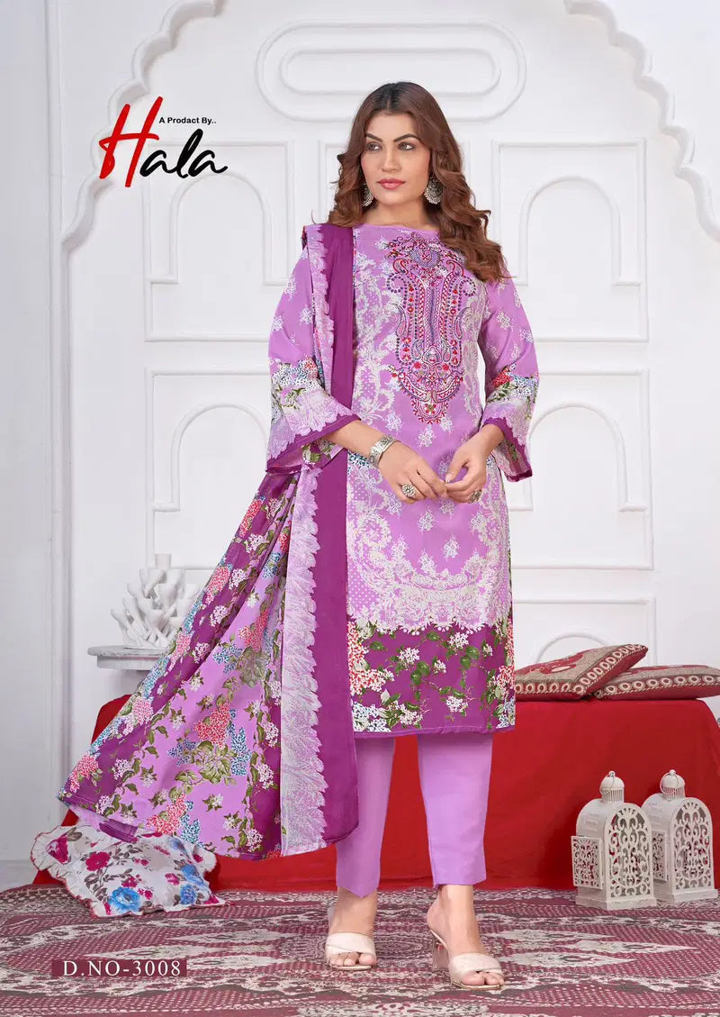 Hala Aayat Vol 3 Cotton Digital Print Embroidered Dress Material Collection