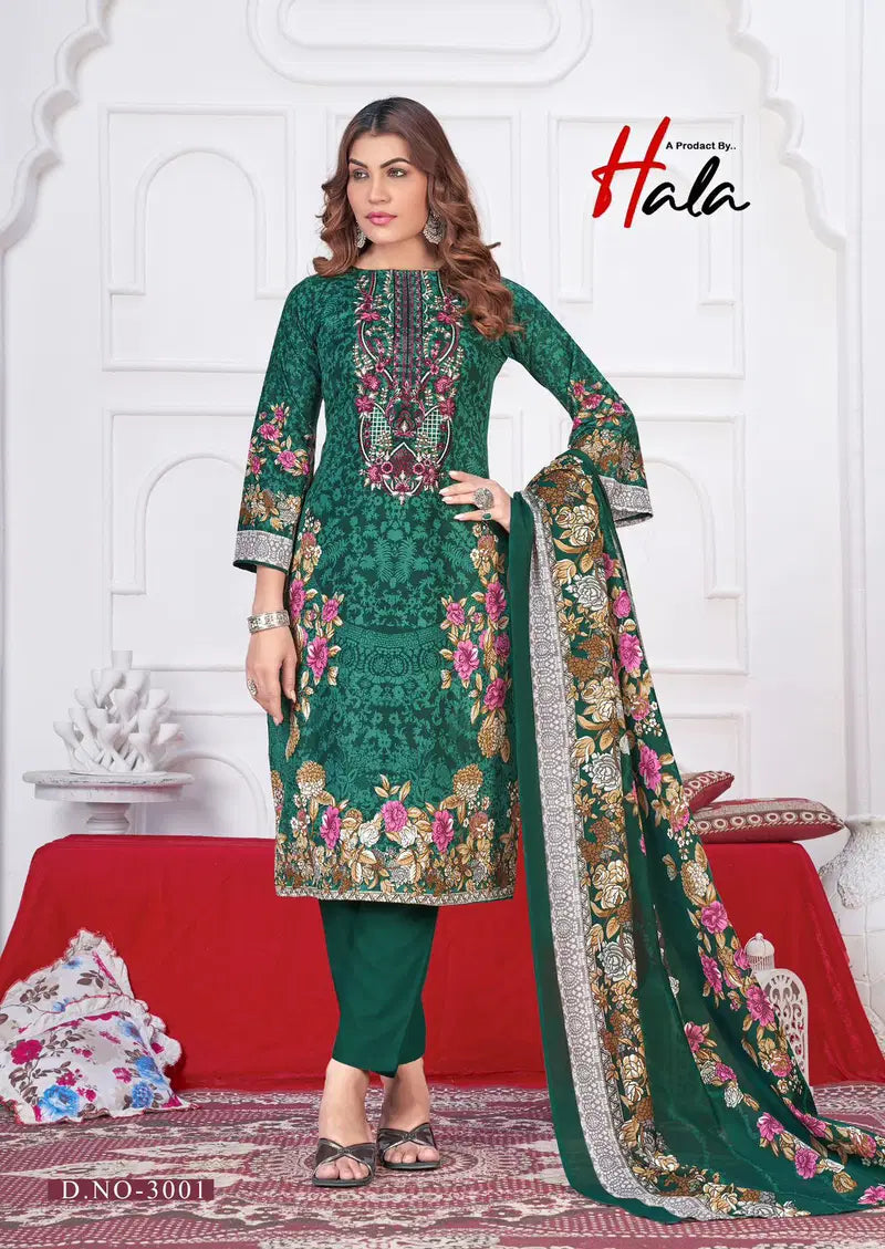 Hala Aayat Vol 3 Cotton Digital Print Embroidered Dress Material Collection