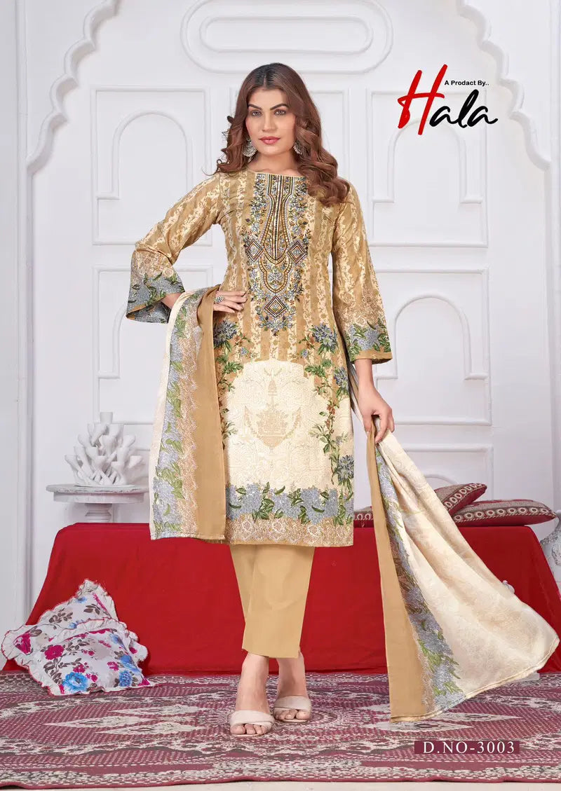 Hala Aayat Vol 3 Cotton Digital Print Embroidered Dress Material Collection