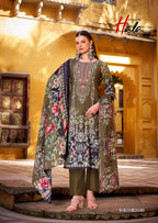 Hala Aayat Vol 4 Cotton Digital Printed Style With Heavy Embroidered Dress Material