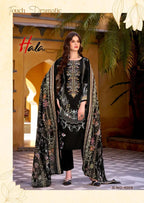 Hala Aayat Vol 4 Cotton Digital Printed Style With Heavy Embroidered Dress Material