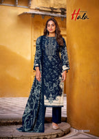 Hala Aayat Vol 4 Cotton Digital Printed Style With Heavy Embroidered Dress Material