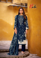 Hala Aayat Vol 4 Cotton Digital Printed Style With Heavy Embroidered Dress Material