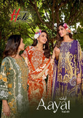 Hala Aayat Vol 5 Cotton Digital Printed Style With Heavy Embroidered Dress Material