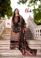 Hala Aayat Vol 5 Cotton Digital Printed Style With Heavy Embroidered Dress Material