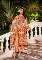 Hala Aayat Vol 5 Cotton Digital Printed Style With Heavy Embroidered Dress Material