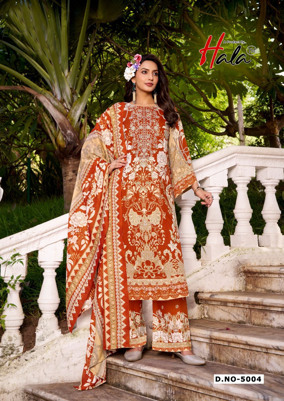 Hala Aayat Vol 5 Cotton Digital Printed Style With Heavy Embroidered Dress Material