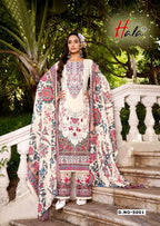 Hala Aayat Vol 5 Cotton Digital Printed Style With Heavy Embroidered Dress Material