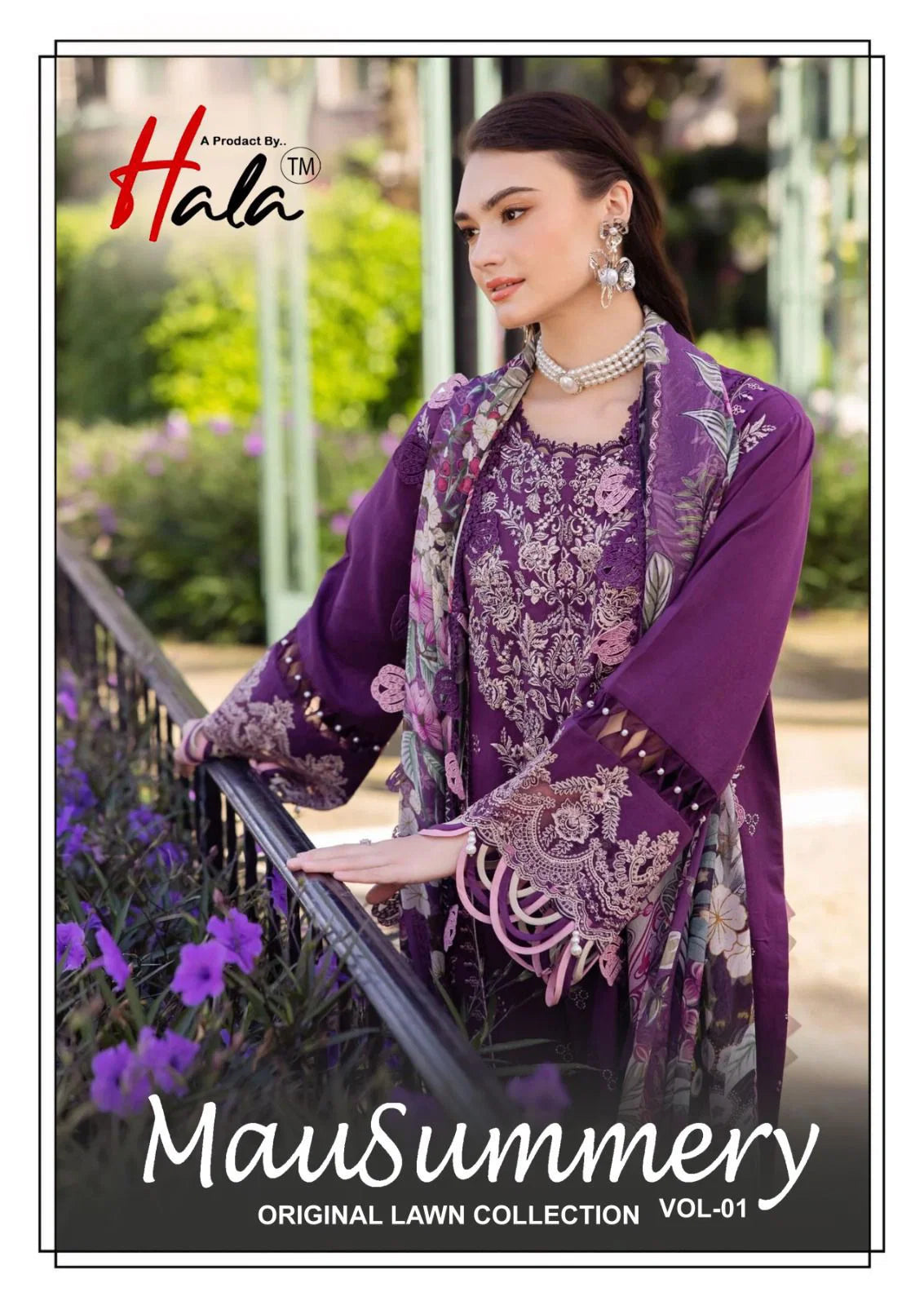 Hala Mausummery Vol 1 Lawn Cotton Karachi Print Dress Material
