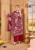 Hala Turkish Vol 1 Cotton Digital Print With Embroidered Dress Material