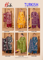 Hala Turkish Vol 1 Cotton Digital Print With Embroidered Dress Material