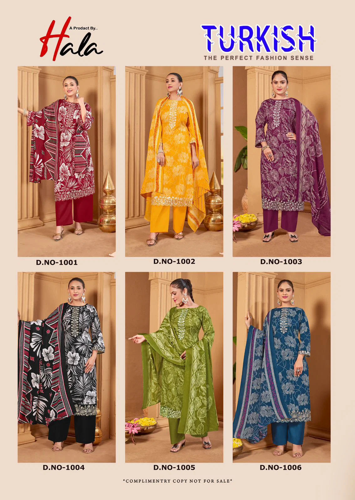 Hala Turkish Vol 1 Cotton Digital Print With Embroidered Dress Material