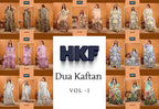 Hkf Dua Kaftan Vol 1 Soft Satin Printed Fancy Kaftan Collection