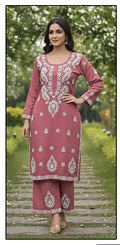 Hoor Tex 186 A To D Hevay Rayon With Embroidered Kurti With Bottom