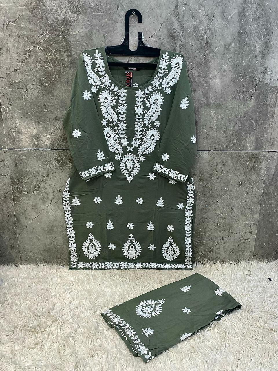 Hoor Tex 186 A To D Hevay Rayon With Embroidered Kurti With Bottom