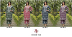 Hoor Tex 186 A To D Hevay Rayon With Embroidered Kurti With Bottom