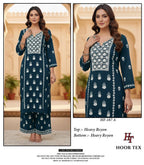 Hoor Tex 187 A To D Rayon With Embroidery Worked Salwar Kameez