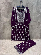 Hoor Tex 187 A To D Rayon With Embroidery Worked Salwar Kameez