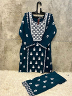 Hoor Tex 187 A To D Rayon With Embroidery Worked Salwar Kameez