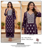 Hoor Tex 187 A To D Rayon With Embroidery Worked Salwar Kameez