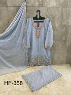 Hoor Tex 358 A To D Chiffon Embroidered Salwar Kameez Collection
