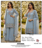 Hoor Tex 358 A To D Chiffon Embroidered Salwar Kameez Collection