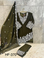 Hoor Tex 370 A To D Georgette With Zarkan Wokred Salwar Kameez
