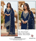 Hoor Tex 370 A To D Georgette With Zarkan Wokred Salwar Kameez