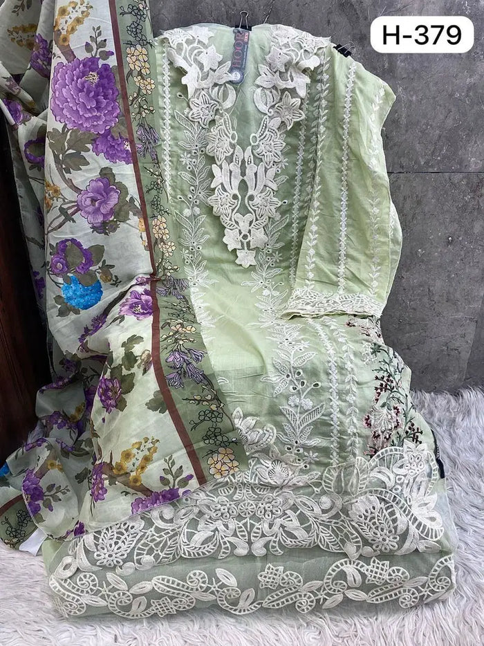 Hoor Tex 379 A To D Cotton Embroidered Salwar Kameez