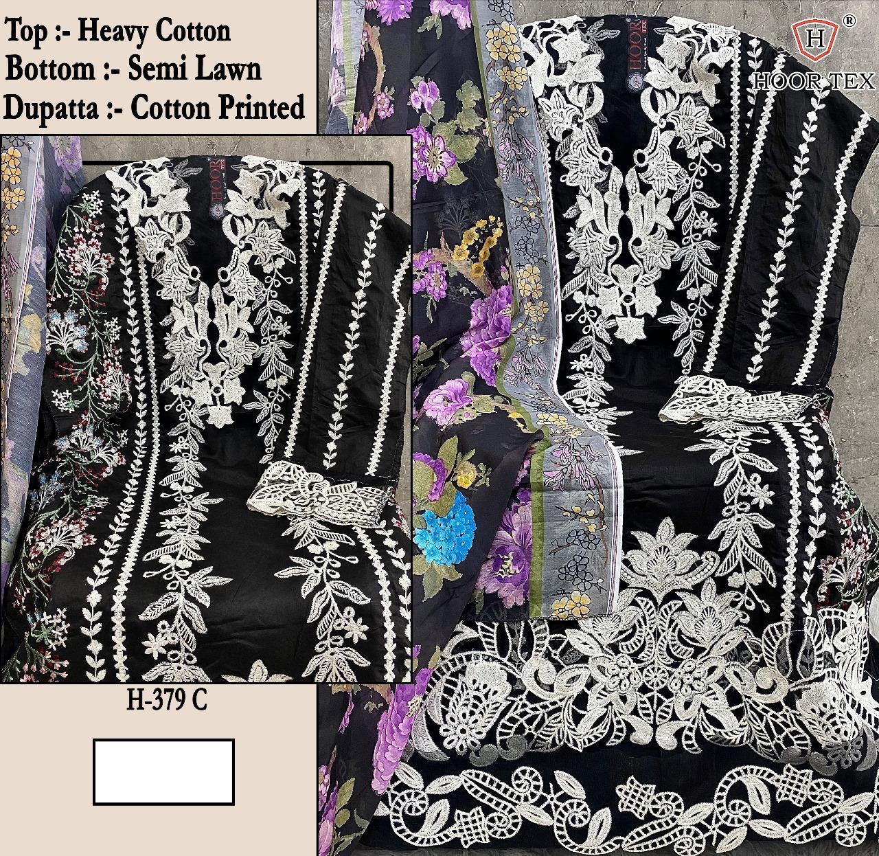 Hoor Tex 379 A To D Cotton Embroidered Salwar Kameez