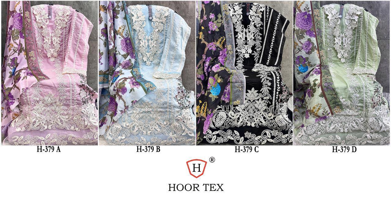 Hoor Tex 379 A To D Cotton Embroidered Salwar Kameez
