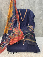 Hoor Tex 387 A To D Rayon Embroidered Salwar Kameez Collection