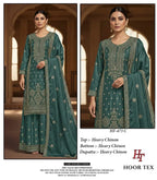 Hoor Tex 473 A To D Chinon Cut Worked Salwar Kameez