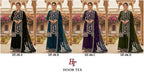 Hoor Tex 486 A To D Georgette With Zarkan Worked Salwar Kameez Collection